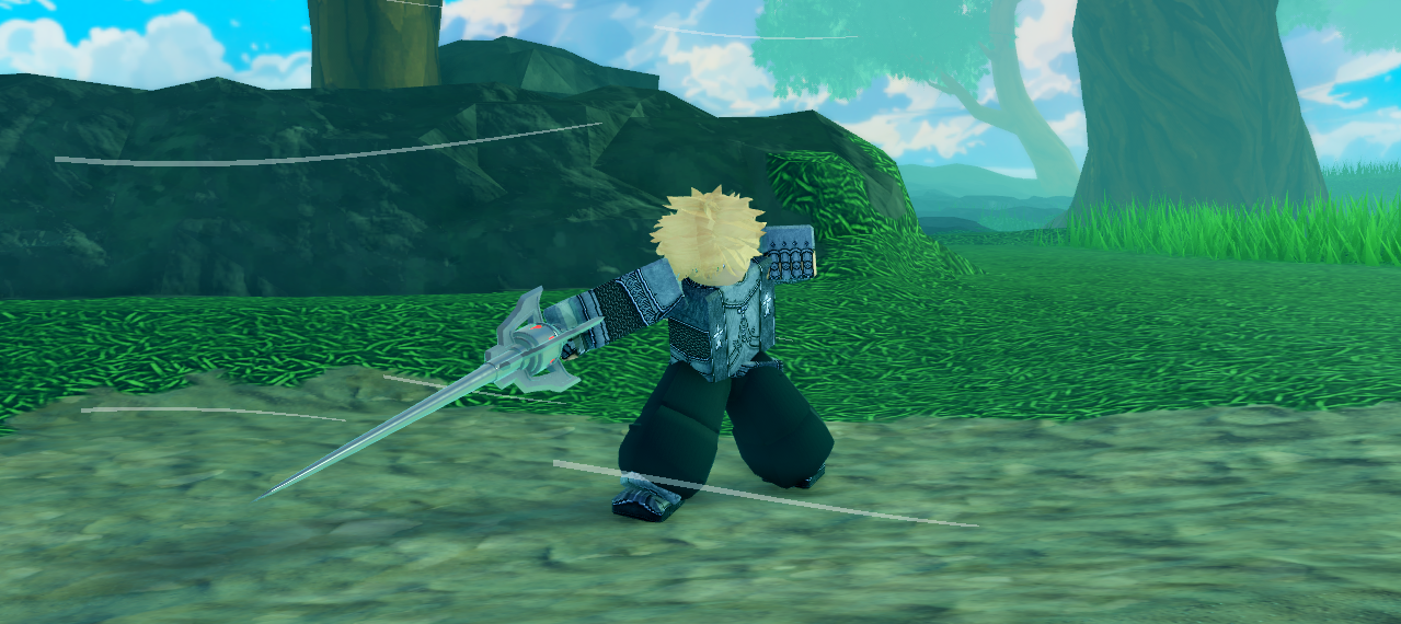 The Legendary Lance Gunlance held by a fighter in a green woodland